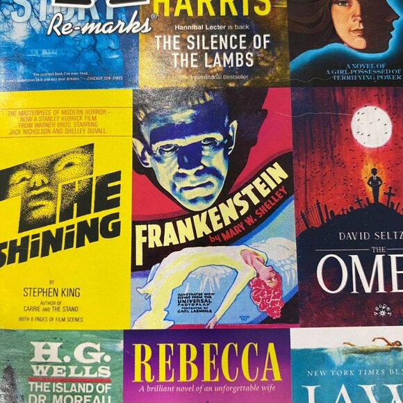 1000-Piece Horror Movie Puzzle By Re-Marks With Classic Covers Of Scary Books - Picture 4 of 7